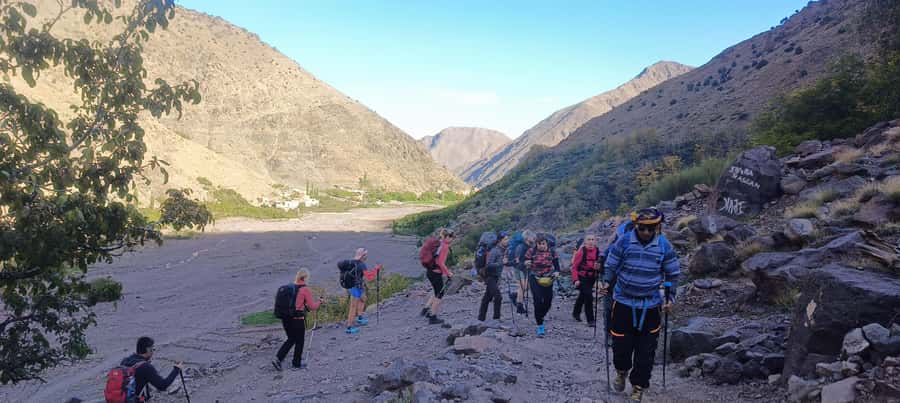 2 days Mount Toubkal hike - Walking through Berber villages toward Chamharouch