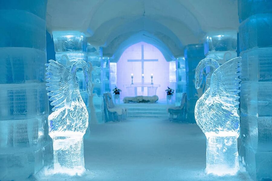 Alta: Igloo Ice Hotel and Hiking to the Frozen Waterfall. - Arriving at Alta’s yearly ice hotel