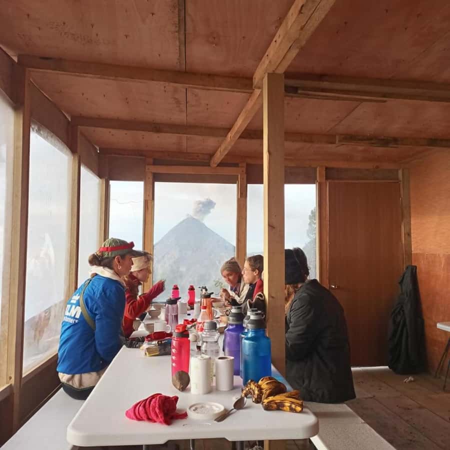 Antigua: 2-Day Acatenango Volcano Hike w/Local Guide & Meals - Basecamp cabins with a view of Fuego