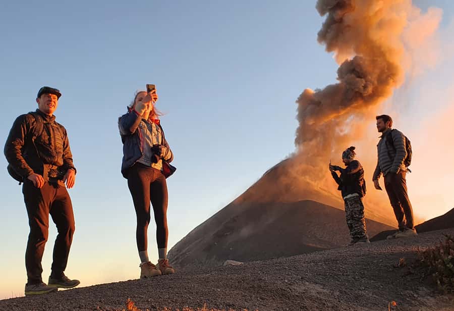 Antigua, Guatemala: Volcano Acatenango Overnight Hiking - Base camp at 3,700 meters