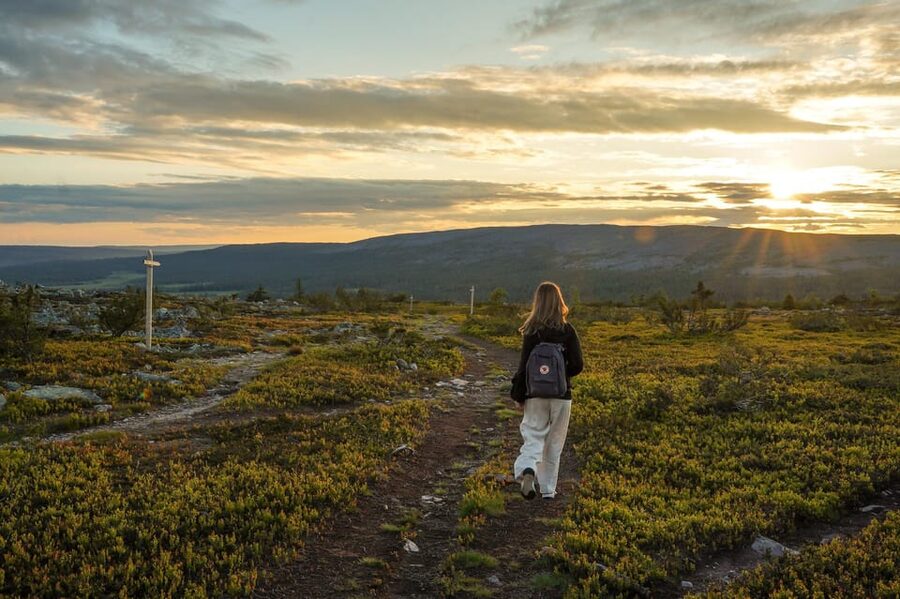 Arctic Wilderness Hike from Rovaniemi (Day & Evening) - Building a fire, then grilling Finnish snacks