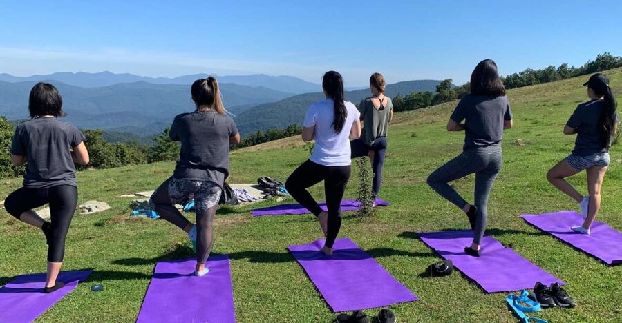 Asheville: Yoga on a Mountain Hike - The hike: a gentle start with local detail