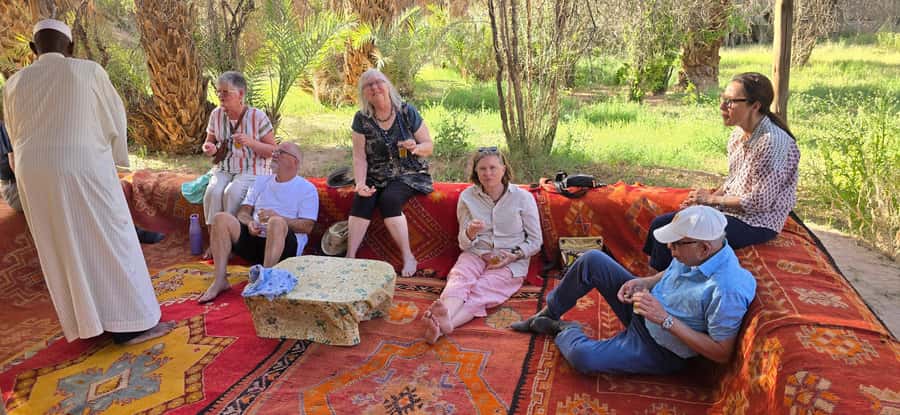 Atlas mountains hike with waterfalls & 3 valleys day trip - Armed Village and views toward Toubkal