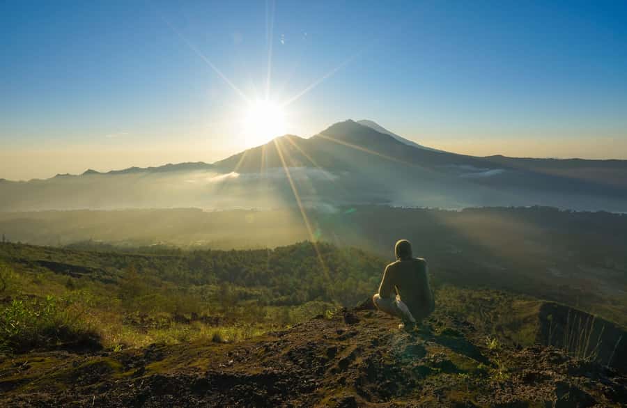 Bali: Mount Batur Sunset Trek with Picnic - The climb through volcanic scenery