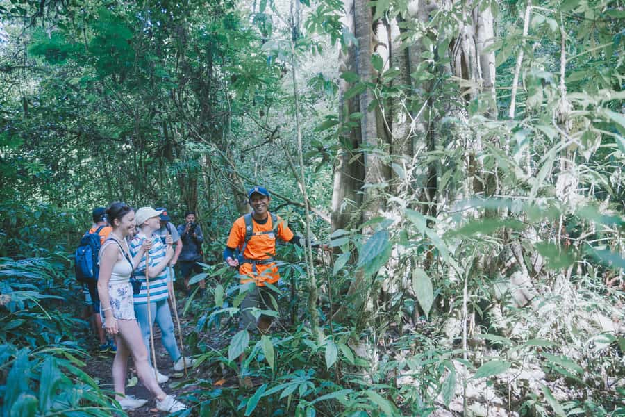 Bali: Munduk Waterfalls Trek, Twin Lakes and Temple Tour - The canoe across Tamblingan Lake