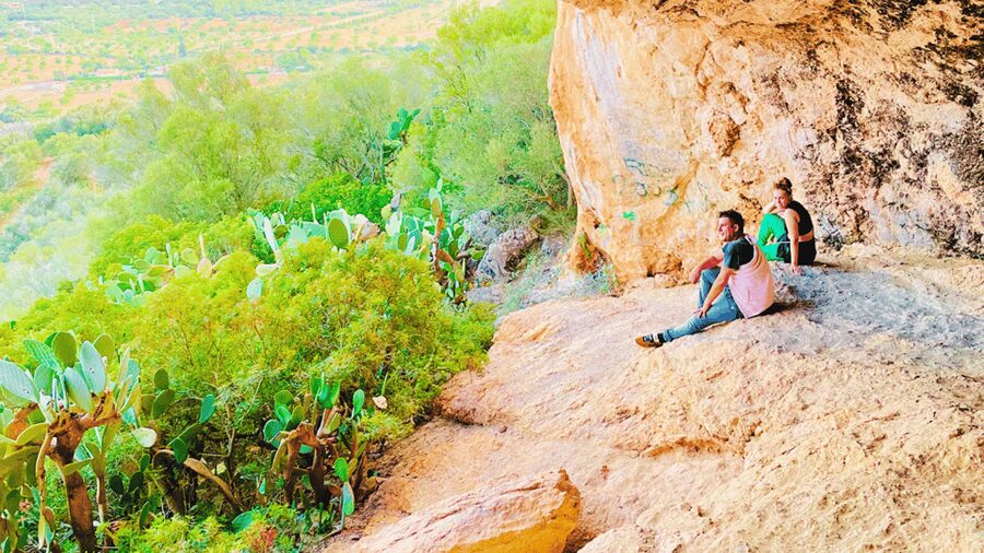 Cala Millor: "Cavemen", cave on a mountain,fun game and hike - The uphill route, cactus forest, and secret paths
