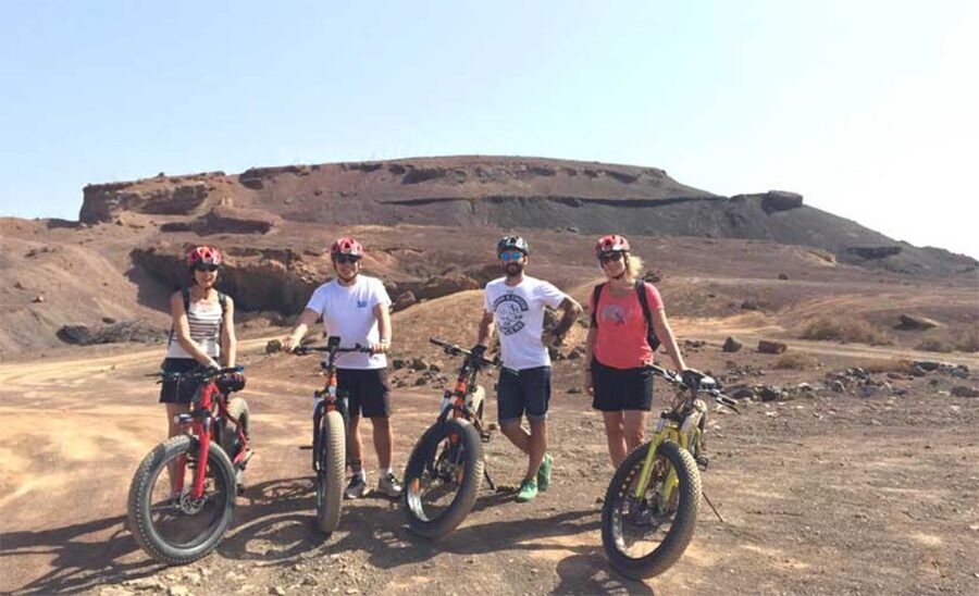 Caleta de Fuste/Corralejo: Guided E-Bike Tour & Crater Hike - Riding through Lajares and Cañada de Melián