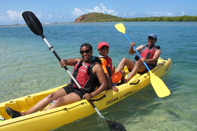 Cas Cay - Kayak Hike and Snorkel Adventure - Walking across Cas Cay to the blowhole