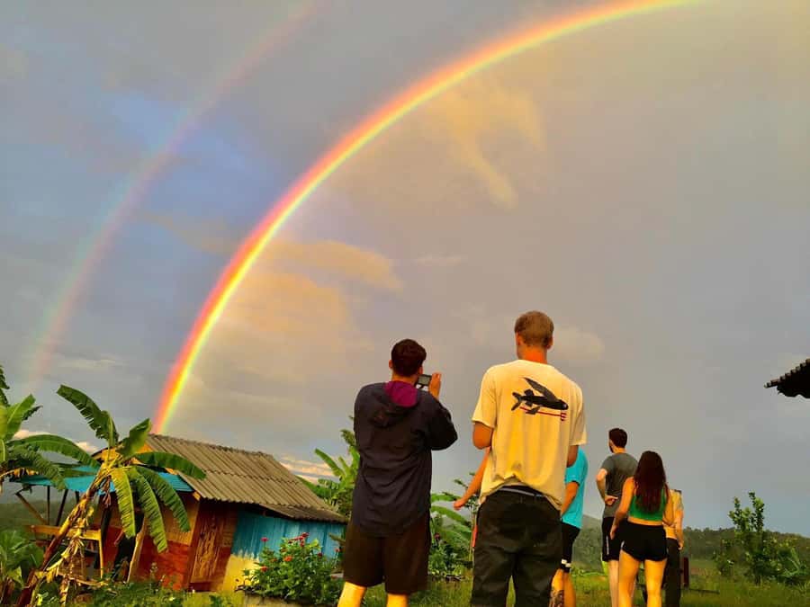 Chiang Mai: 2-Day Jungle Trek with Elephant Farm & Raft Ride - A waterfall picnic after the first climb