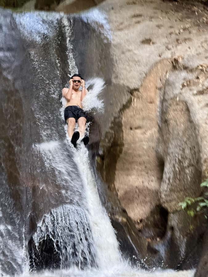 Chiang Mai Adventure: Trekking, Tubing & Waterfall Slide - Choose between the 5-meter waterfall slide and elephants
