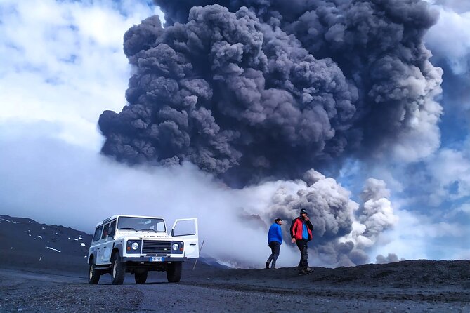 Etna excursion 3000 meters with 4x4 cable car and Trekking - The view toward Sicily rewards the effort