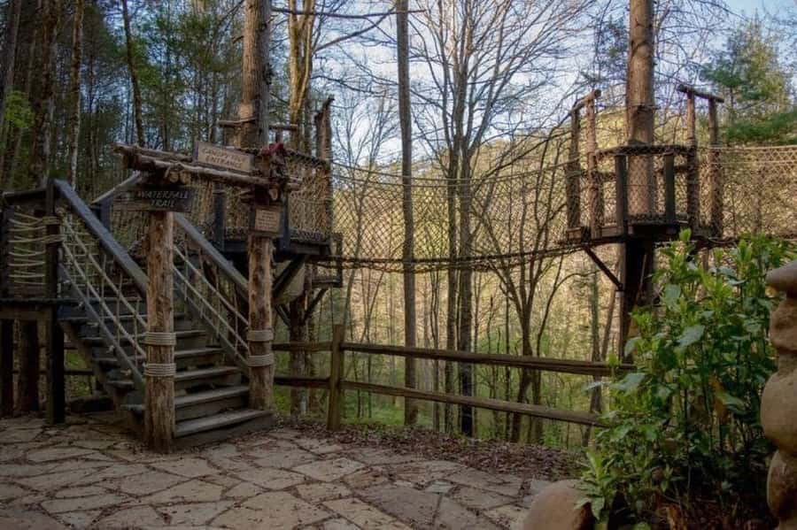 Foxfire Mountain: Hiking & Swinging Bridge Family Adventure - Finding Lost Mine Falls and Sweden Furnace