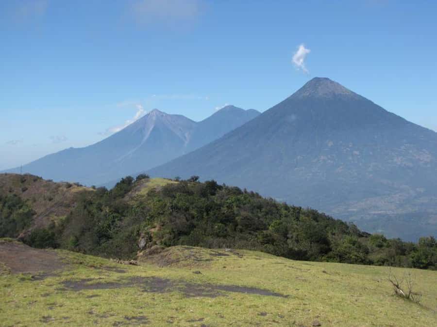 From Antigua: Pacaya Volcano Day Hike - The descent through forest and farmland