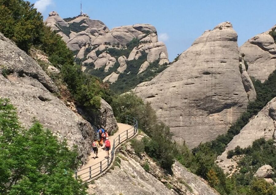 From Barcelona: Montserrat Monastery & Scenic Mountain Hike - Taking the funicular above the monastery
