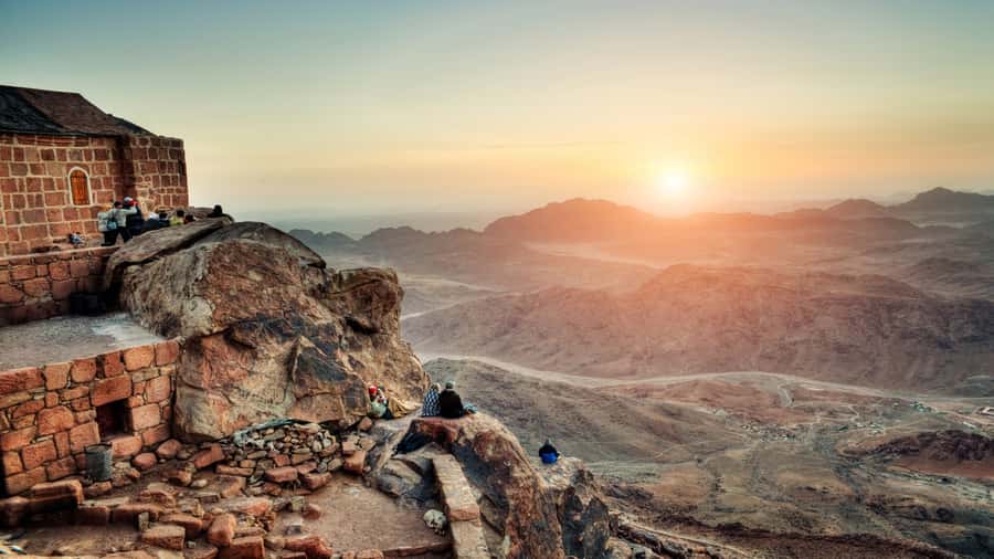 From Sharm: Mount Moses Trekking, Sunrise & Monastery Visit - Descending in daylight