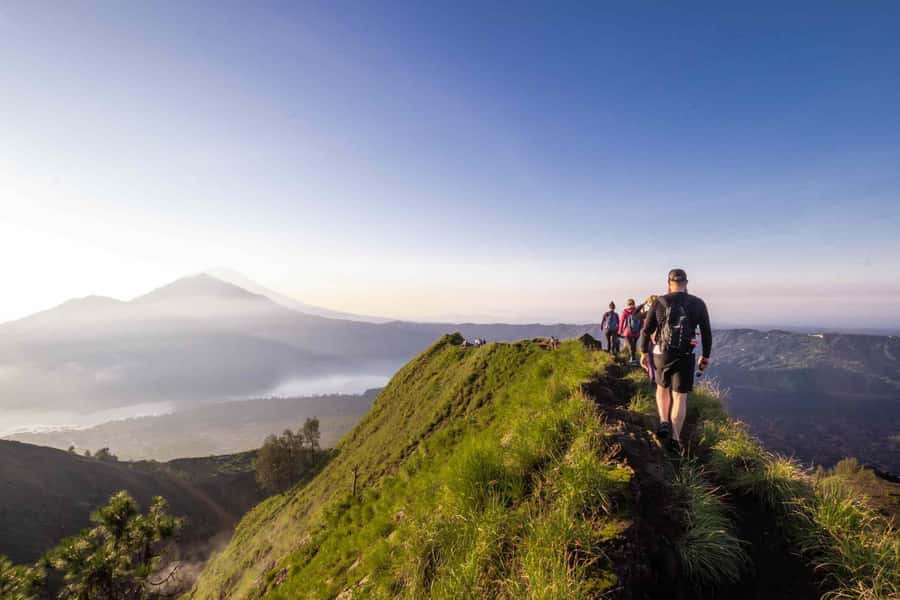 From Ubud: Mount Batur Hiking - Descending through craters and volcanic scenery