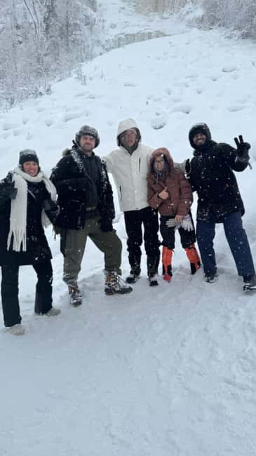 Korouoma Canyon Frozen Waterfalls Hike & Private Teepee BBQ - The road from Rovaniemi to Korouoma