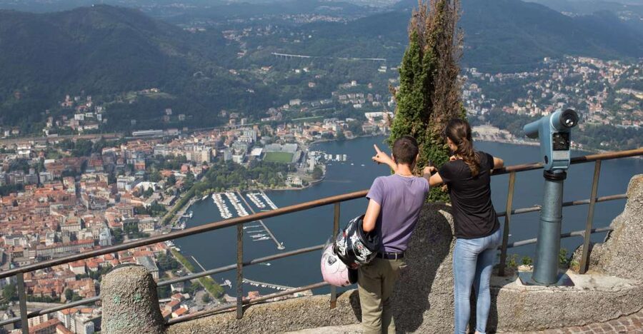 Lake Como: Easy Mountain Trek with Funicular & Boat Ride - Brunate views before the long forest walk