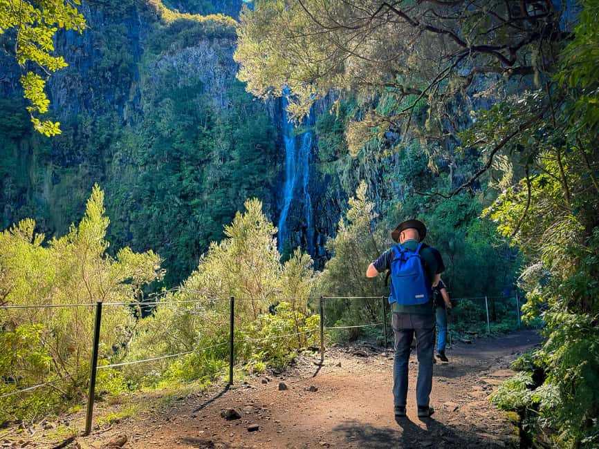 Madeira: Rabaçal Valley and the 25 Fountains Hike - The 700-meter walk to Risco Waterfall
