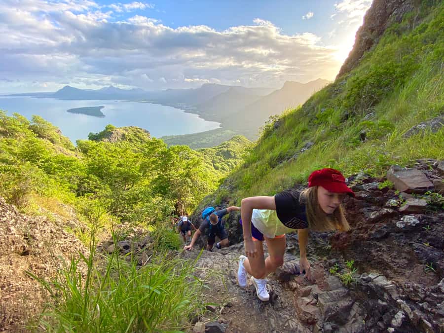 Mauritius: Le Morne Mountain UNESCO Eco Hike - The summit of the V is the big payoff
