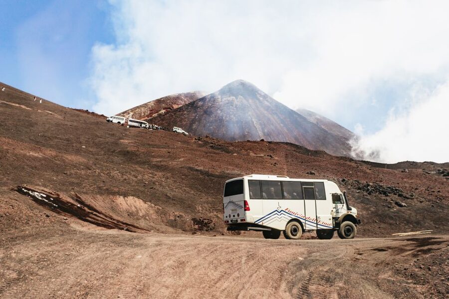 Mount Etna: scenic Summit Trek with a volcano Guide and Gear - Descending past newer eruption craters