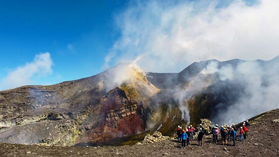 Mount Etna: Summit Crater Trek with Cable Car - Walking toward Bocca Nuova at 3,300 meters