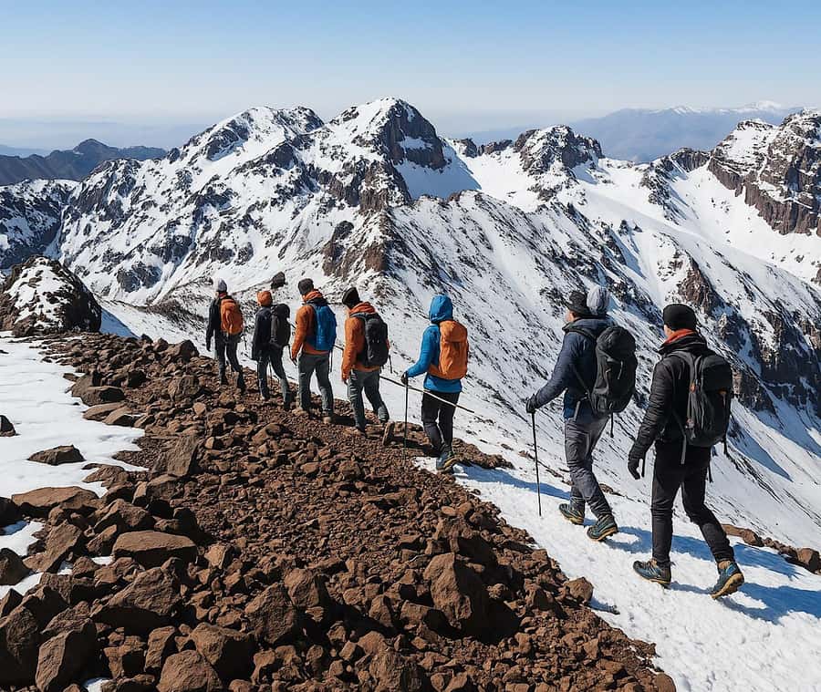 Mt Toubkal Ascent Express Trek 2 Days 1 Nights - Five to six hours later, the Toubkal Refuge