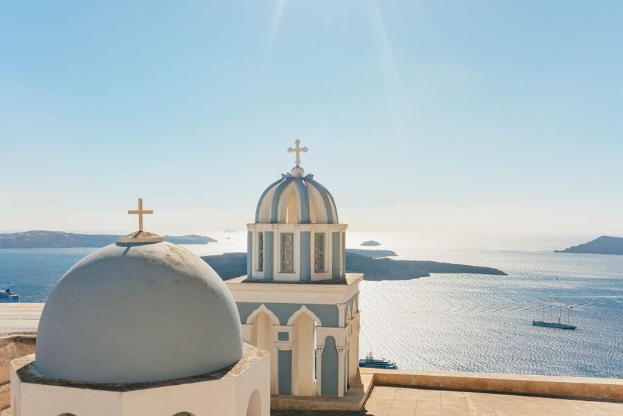 Santorini: Caldera Trail Guided Hike and Sunset Viewing - Skaros Rock and the caldera’s volcanic drama