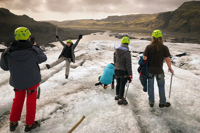 Solheimajokull Glacier 3-Hour Small-Group Hike - Learning to walk in crampons