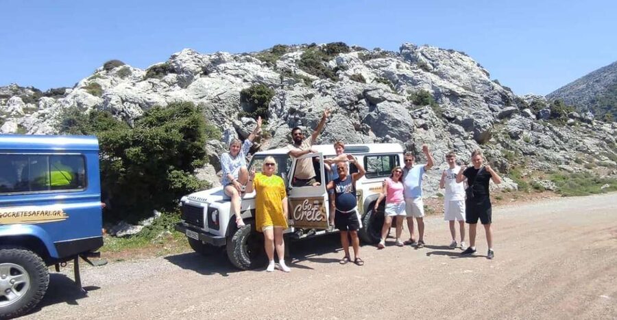 South Crete: Sarakinas Gorge Hike, Swim & Jeep Safari - Voulisma Beach ends the day with an easy swim