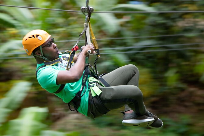 St. Lucia Zip line, Aerial Tram and Hiking tour Ultimate 3 - Safety briefing and the first training line