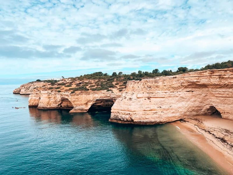 The Original 7 Hanging Valleys Guided Hike With Pickup - Benagil Cave from the cliff tops