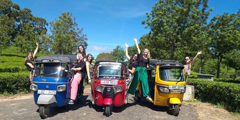 Tuk-Tuk Safari Liptons seat,Tea Fields Hike,TeaFactory Tour - Leaving Ella by tuk-tuk