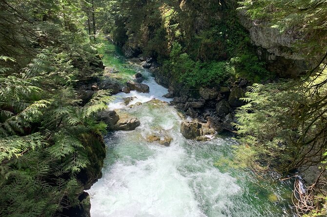 Vancouver Rainforest Hike with Waterfalls, Suspension Bridge, Old Growth Forest - Crossing Lions Gate Bridge into North Vancouver