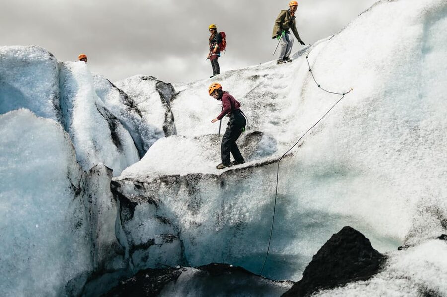 Vik: Guided Sólheimajökull Glacier Hike - Learning to walk on crampons